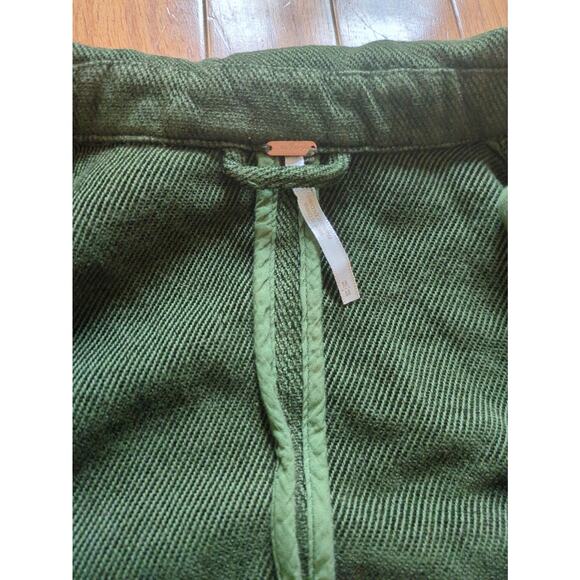 FREE PEOPLE Olive Green Military Double Breasted Button Blazer Size M - Picture 5 of 8